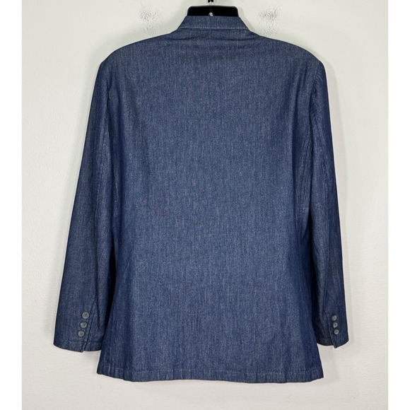 J. Peterman Denim Twill Jacket Cotton Blazer Chore Coat Normcore Preppy, 42 - Picture 5 of 13